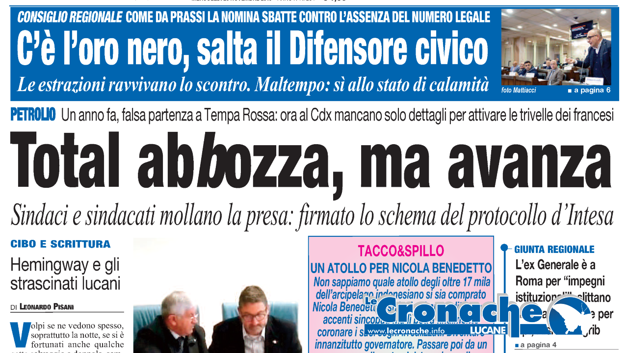 L'edizione del 20 novembre 2019